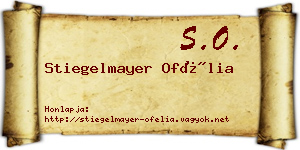 Stiegelmayer Ofélia névjegykártya